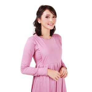 Gamis Payung Menyusui Dusty Pink Tokopedia