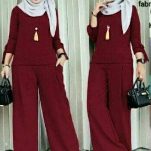 Baju Setelan Kulot Hijab Tokopedia