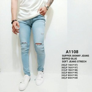 Celana Jeans Sobek Premium Tokopedia