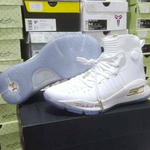 Sepatu Basket Under Armour Curry 3 High Putih Navy Tokopedia