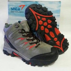 Sepatu Snta 475 Grey Red Tokopedia