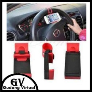 Pegangan Hp Mobil Universal Steering Wheel Car Clip Hp Holder Tokopedia