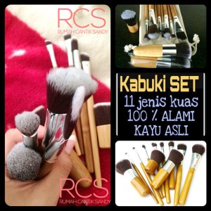 Bamboo Makeup Brush 11pcs Set Cosmetic Brush 11pcs Kuas Kosmetik Tokopedia
