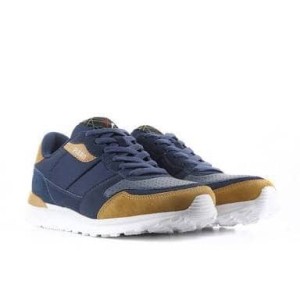 Piero Steel Runner Navy Brown White Tokopedia