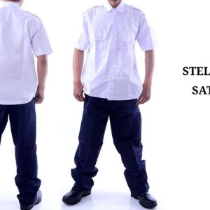 Baju Pdh Satpam Setelan Security Pdh Putih Tokopedia