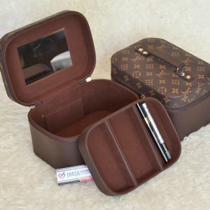 Makeup Pouch Tempat Kosmetik Cantik Motif Flower Black Beauty Case Tokopedia