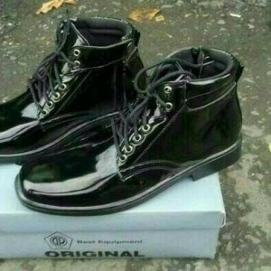 Sepatu Pdh Tali Ressleting Mengkilap Tokopedia