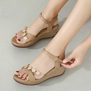 Wedges Sandal Wedges Sendal Wedge Sepatu Sandal Wanita Tokopedia