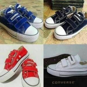 Converse Anak Model Perekat Sepatu Sekolah Santai Tokopedia