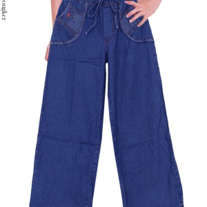 Celana Kulot Panjang Jeans Polos Tokopedia