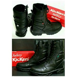Kickers Boots Safety Ujung Besi Kulit Tracking Kerja Lapangan Tokopedia