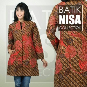Baju Batik Wanita Tunik Sogan Tokopedia
