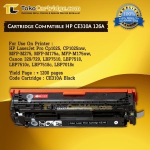 Toner Hp Ce310a 126a Compatible Tokopedia