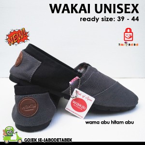 Sepatu Wakai Hitam Abu Tokopedia