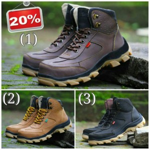 Kickers Boots Safety Ujung Besi Kulit Tracking Kerja Lapangan Tokopedia