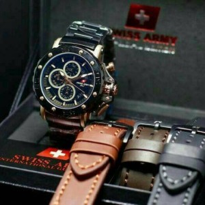 Jam Tangan Pria Cowok Swiss Army Super Premium Tokopedia