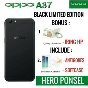 Oppo A37 Black Tokopedia
