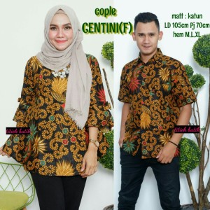 Baju Sarimbit Atasan Couple Batik Daun Rambat Tokopedia