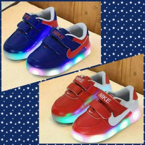 Sepatu Anak Lampu Led Sz 27 31 Sepatu Sekolah Anak Cewek Cowok Sepatu Anak Laki Laki Perempuan Doreng Tentara Tokopedia