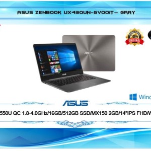 Asus Zenbook Ux430un I7 16gb 512gb 14 Win10 34671 Ek Tokopedia