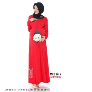Baju Hamil Gamis Maxi Dress Unik Baby Peeking 2 Momoty Tokopedia