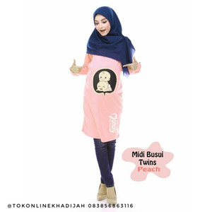 Midi Dress Hamil Unik Baby Peeking 2 Momoty Tokopedia