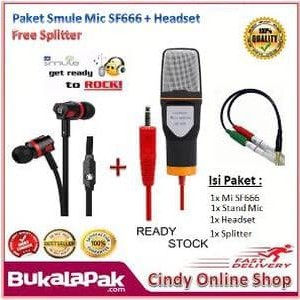 Paket Mic Smule Professional Condenser Studio Microphone Smartphone Smule Recording Tokopedia