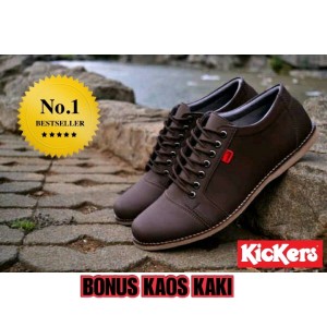 Sepatu Pria Kickers Shaka Coklat Tokopedia