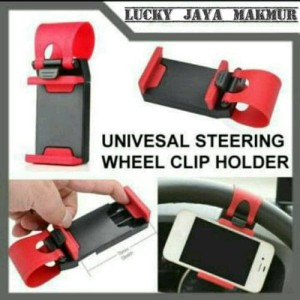Pegangan Hp Mobil Universal Steering Wheel Car Clip Hp Holder Tokopedia