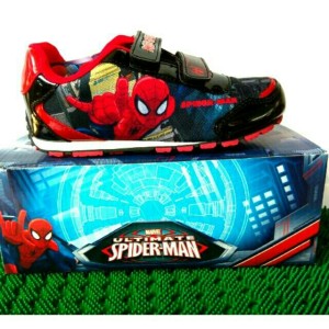 Sepatu Anak Laki Laki Spiderman Webheads Hitam Merah Tokopedia