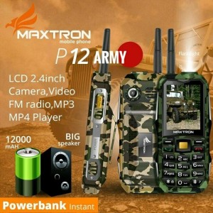 Hp Outdoor Maxtron P12 C15 Bisa Power Bank Senter Terang Speaker Klip Tokopedia
