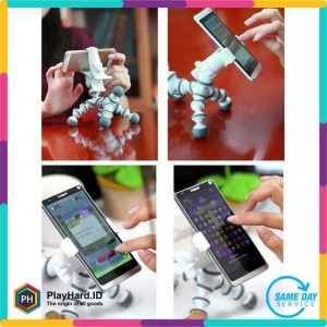 Flexible Tripod Horse Style Untuk Smartphone Warna Putih Rg2 Tablet Stand Holder Tokopedia