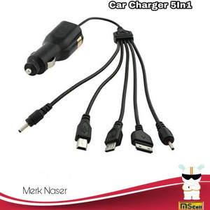 Charger Hp Untuk Di Mobil 5in1 Tokopedia