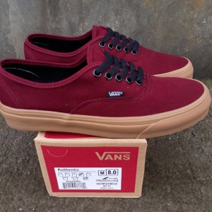 Sepatu Vans Authentic Maroon Tokopedia