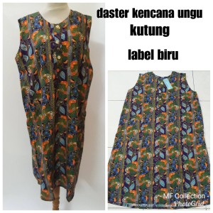 Daster Pendek Batik Kencana Ungu Model 25 Label Biru Daster Plisket Saku Tokopedia