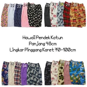 Celana Pendek Motif Katun Hawaii Murah Tokopedia