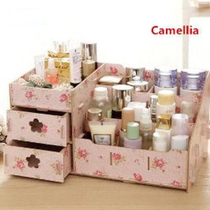Rak Kosmetik Besar Bahan Kayu Desktop Storage Rack Cosmetic Box Tokopedia