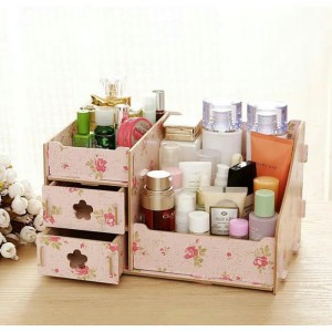 Termurah Kosmetik Organizer Rak Make Up Rak Kosmetik Kayu Tokopedia