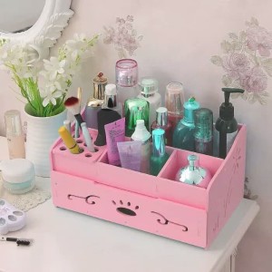 Hb528 Rak Kosmetik Desktop Storage Bahan Wpc Tokopedia