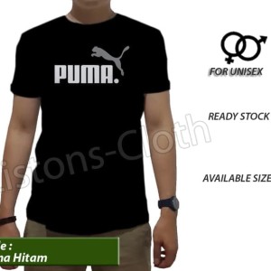 Kaos Puma Sport Run T Shirt Baju Distro Cowok Hitam Tomyliston Tokopedia
