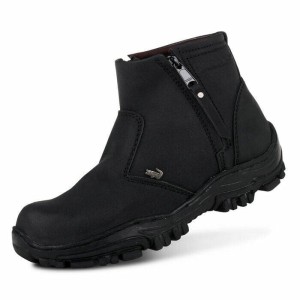 Sepatu Boots Pria Crocodile Zipper Safety Kulit Asli Coklat Tokopedia