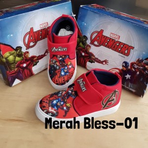 Sepatu Anak Laki Laki Spiderman Webheads Hitam Merah Tokopedia