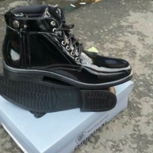 Sepatu Pdh Tali Ressleting Mengkilap Tokopedia