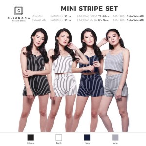 Jumpsuit Baju Setelan Wanita Stripe Tokopedia