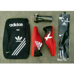 Paket Komplit Sepatu Futsal Adidas X Techfit Tokopedia