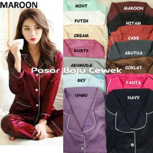 Baju Tidur Setelan Wanita Baju Piyama Tidur Tokopedia