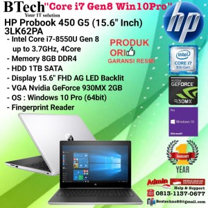 Hp Probook 450 G5 3lk62pa Tokopedia