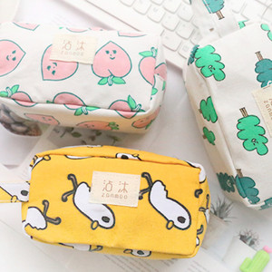 Termurah Pouch Kosmetik Kanvas Bebek Peach Pohon Tokopedia