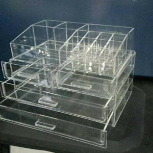 Tempat Kosmetik Akrilik V Display Acrylic Make Up Tokopedia