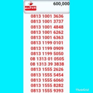 Jual Nomor Cantik SimPati seri 1001 Double AB 3636(0813.1001.3636)Hoki R121